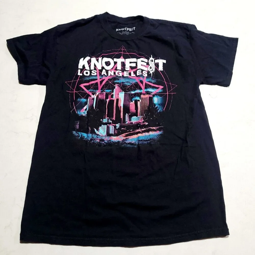 KNOTFEST 2021 Los Angeles SLIPKNOT Metal Band LA ‘21 Concert T Shirt Medium EUC